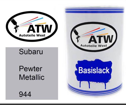 Subaru, Pewter Metallic, 944: 500ml Lackdose, von ATW Autoteile West.